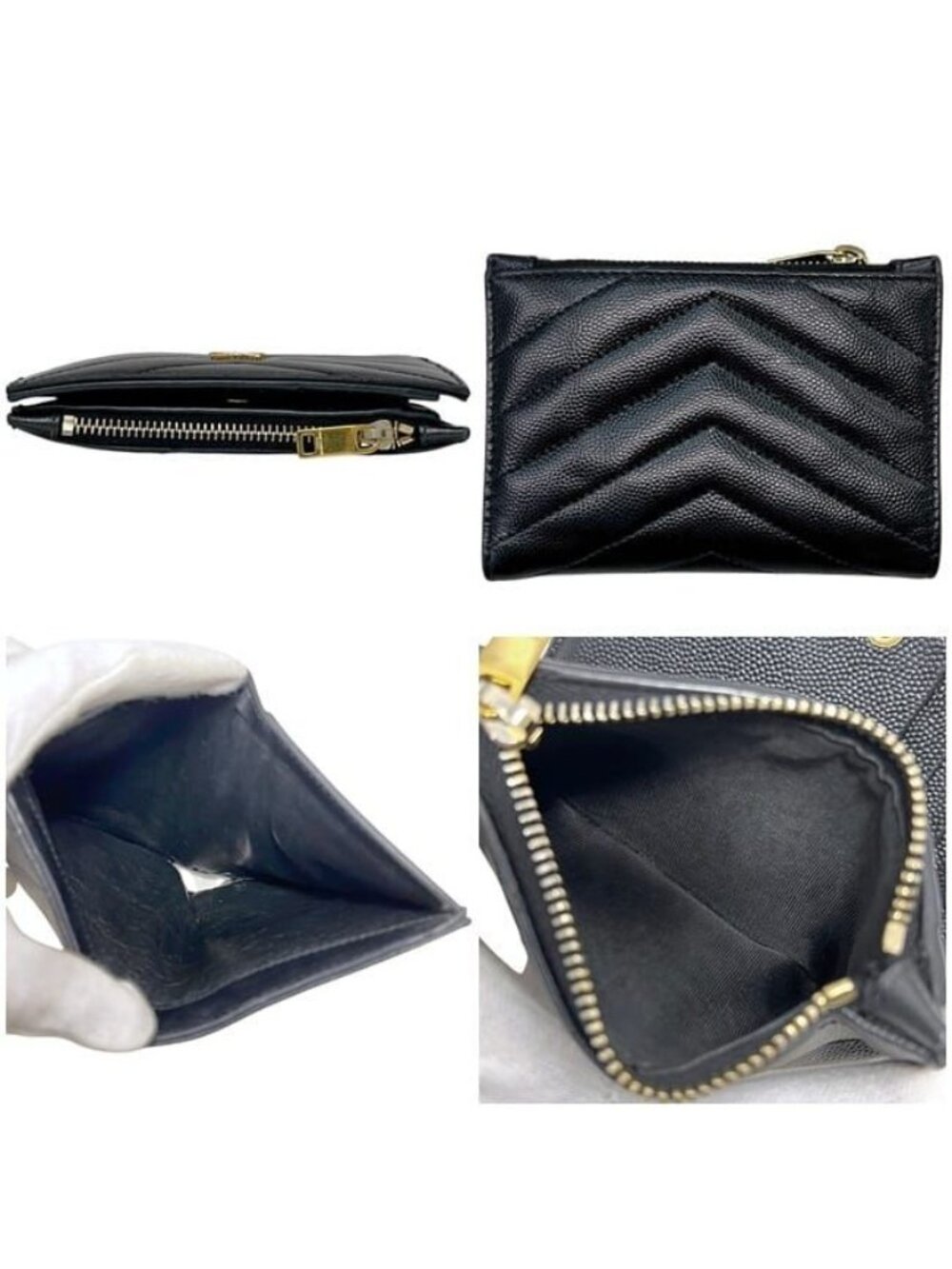 Saint Laurent Bifold Wallet Black Leather - Picture 2 of 10